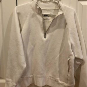 White Quarter-Zip Sweatshirt